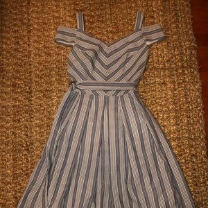 White House Black Market Preppy Striped Dress